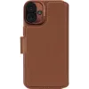 Coque portefeuille détachable Decoded en cuir véritable 2-en-1 pour Apple iPhone 16 - Tan 0