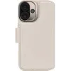 Coque portefeuille en cuir véritable Decoded en cuir véritable 2-en-1 pour Apple iPhone 16 - Clay