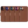 Coque portefeuille en cuir véritable Decoded en cuir véritable 2-en-1 pour Apple iPhone 16 Plus - Tan 2