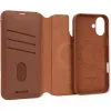 Coque portefeuille en cuir véritable Decoded en cuir véritable 2-en-1 pour Apple iPhone 16 Plus - Tan 10