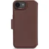 Coque portefeuille en cuir véritable Decoded en cuir véritable 2-en-1 pour Apple iPhone 17e/16e - Chocolate Brown 2