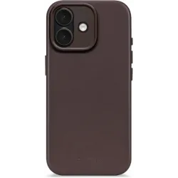Coque arrière Decoded en cuir véritable pour Apple iPhone 17 - Chocolate Brown