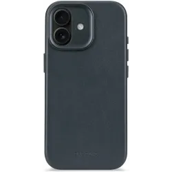 Coque arrière Decoded en cuir véritable pour Apple iPhone 17 - Navy Shadow
