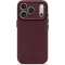 Coque arrière Decoded en cuir véritable pour Apple iPhone 17 Pro - Dark Ruby
