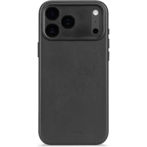 Coque arrière Decoded en cuir véritable pour Apple iPhone 17 Pro - Noir