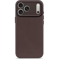 Coque arrière Decoded en cuir véritable pour Apple iPhone 17 Pro Max - Chocolate Brown