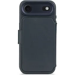 Coque portefeuille détachable Decoded en cuir véritable 2-en-1 pour Apple iPhone Air - Navy Shadow