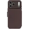 Coque portefeuille en cuir véritable Decoded en cuir véritable 2-en-1 pour Apple iPhone 17 Pro - Chocolate Brown