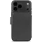 Coque portefeuille en cuir véritable Decoded en cuir véritable 2-en-1 pour Apple iPhone 17 Pro - Noir