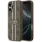 Coque arrière rigide Guess 4G Printed Stripes avec MagSafe pour Apple iPhone 17 - Marron