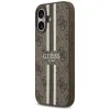 Coque arrière rigide Guess 4G Printed Stripes avec MagSafe pour Apple iPhone 17 - Marron 1