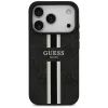 Coque arrière rigide Guess 4G Printed Stripes avec MagSafe pour Apple iPhone 17 Pro - Noir 2