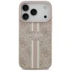 Coque arrière rigide Guess 4G Printed Stripes avec MagSafe pour Apple iPhone 17 Pro - Rose 3