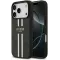 Coque arrière rigide Guess 4G Printed Stripes avec MagSafe pour Apple iPhone 17 Pro Max - Noir