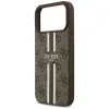 Coque arrière rigide Guess 4G Printed Stripes avec MagSafe pour Apple iPhone 17 Pro Max - Marron 5