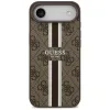 Coque arrière rigide Guess 4G Printed Stripes avec MagSafe pour Apple iPhone Air - Marron 2