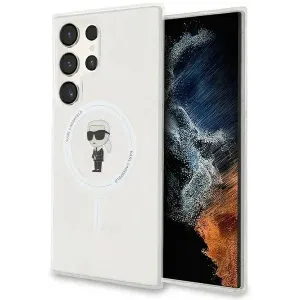 Coque arrière Karl Lagerfeld IML Ikonik avec MagSafe pour Samsung Galaxy S24 Ultra - Transparent