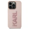Coque arrière Karl Lagerfeld 3D Rubber Glitter Logo pour Apple iPhone 15 Pro - Rose 2