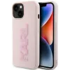 Coque arrière Karl Lagerfeld 3D Rubber Glitter Logo pour Apple iPhone 15 Plus/14 Plus - Rose 0