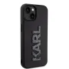 Coque arrière Karl Lagerfeld 3D Rubber Glitter Logo pour Apple iPhone 15 - Noir 3