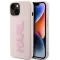Coque arrière Karl Lagerfeld 3D Rubber Glitter Logo pour Apple iPhone 15 - Rose