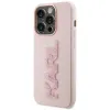 Coque arrière Karl Lagerfeld 3D Rubber Glitter Logo pour Apple iPhone 15 Pro Max - Rose 1