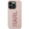 Coque arrière Karl Lagerfeld 3D Rubber Glitter Logo pour Apple iPhone 15 Pro Max - Rose 2