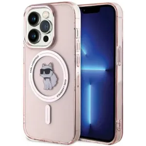 Coque arrière Karl Lagerfeld IML Choupette avec MagSafe pour Apple iPhone 15 Pro - Rose