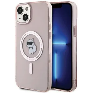 Coque arrière Karl Lagerfeld IML Choupette avec MagSafe pour Apple iPhone 15 Plus/14 Plus - Rose