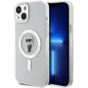Coque arrière Karl Lagerfeld IML Ikonik avec MagSafe pour Apple iPhone 15 Plus/14 Plus - Transparent