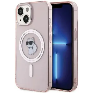 Coque arrière Karl Lagerfeld IML Choupette avec MagSafe pour Apple iPhone 15 - Rose