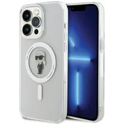 Coque arrière Karl Lagerfeld IML Ikonik avec MagSafe pour Apple iPhone 15 Pro Max - Transparent