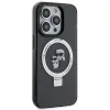 Coque arrière rigide Karl Lagerfeld Ring Stand Karl & Choupette avec MagSafe pour Apple iPhone 15 Pro - Noir 4