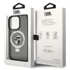 Coque arrière rigide Karl Lagerfeld Ring Stand Karl & Choupette avec MagSafe pour Apple iPhone 15 Pro - Noir 8