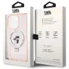 Coque arrière rigide Karl Lagerfeld Ring Stand Karl & Choupette avec MagSafe pour Apple iPhone 15 Pro - Rose 8