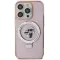 Coque arrière rigide Karl Lagerfeld Ring Stand Karl & Choupette avec MagSafe pour Apple iPhone 15 Plus/14 Plus - Rose