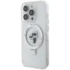 Coque arrière rigide Karl Lagerfeld Ring Stand Karl & Choupette avec MagSafe pour Apple iPhone 14 Pro - Blanc 2