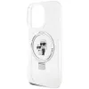 Coque arrière rigide Karl Lagerfeld Ring Stand Karl & Choupette avec MagSafe pour Apple iPhone 14 Pro - Blanc 6