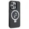 Coque arrière rigide Karl Lagerfeld Ring Stand Karl & Choupette avec MagSafe pour Apple iPhone 14 Pro - Noir 4