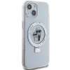 Coque arrière rigide Karl Lagerfeld Ring Stand Karl & Choupette avec MagSafe pour Apple iPhone 14 - Blanc 4