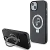 Coque arrière rigide Karl Lagerfeld Ring Stand Karl & Choupette avec MagSafe pour Apple iPhone 14 - Noir