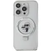 Coque arrière rigide Karl Lagerfeld Ring Stand Karl & Choupette avec MagSafe pour Apple iPhone 14 Pro Max - Blanc 3