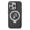 Coque arrière rigide Karl Lagerfeld Ring Stand Karl & Choupette avec MagSafe pour Apple iPhone 14 Pro Max - Noir 3