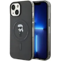 Coque arrière Karl Lagerfeld IML Ikonik avec MagSafe pour Apple iPhone 14 - Noir