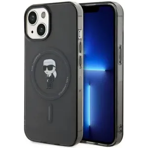 Coque arrière Karl Lagerfeld IML Ikonik avec MagSafe pour Apple iPhone 14 - Noir