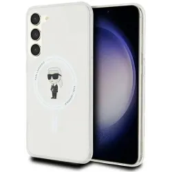 Coque arrière Karl Lagerfeld IML Ikonik avec MagSafe pour Samsung Galaxy S24 Plus - Transparent