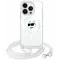 Coque arrière Karl Lagerfeld IML Choupette Head & Cord avec MagSafe pour Apple iPhone 14 Pro - Transparent