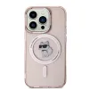 Coque arrière Karl Lagerfeld IML Choupette avec MagSafe pour Apple iPhone 14 Pro - Rose 3