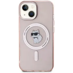 Coque arrière Karl Lagerfeld IML Choupette avec MagSafe pour Apple iPhone 14 - Rose