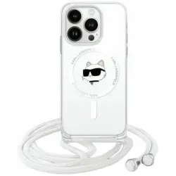 Coque arrière Karl Lagerfeld IML Choupette Head & Cord avec MagSafe pour Apple iPhone 15 - Transparent